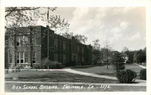 Indiana Indianola High School Building 1940s RPPC Photo #5576 Postcard 22-10703