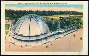 NEW YORK WORLD'S FAIR United States Steel Building pm1936 White Border