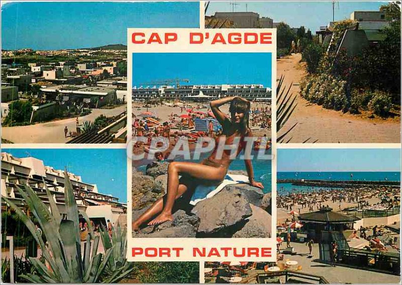 'Postcard Modern Languedoc Naturist Cap d''Agde Port Nature Center'