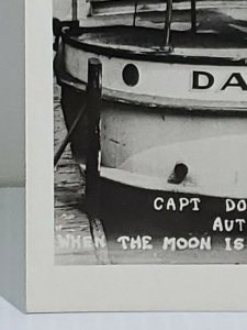 Postcard Don Saunder Ship Dawn Moon is Silver Canoe Boat La Crosse Wisconsin 769