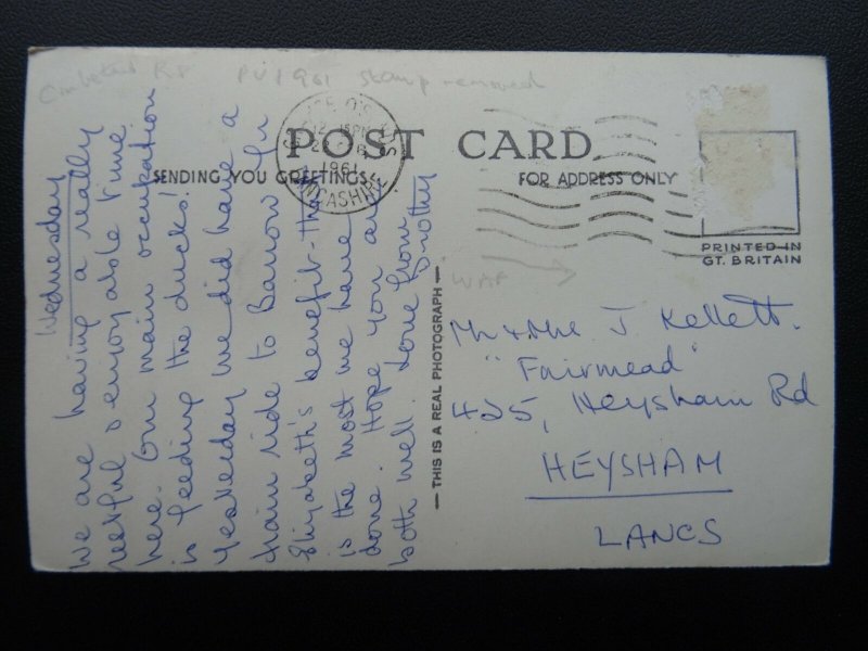 Cumbria Grange Over Sands BERNERS CLOSE GUEST HOUSE c1950's RP Postcard