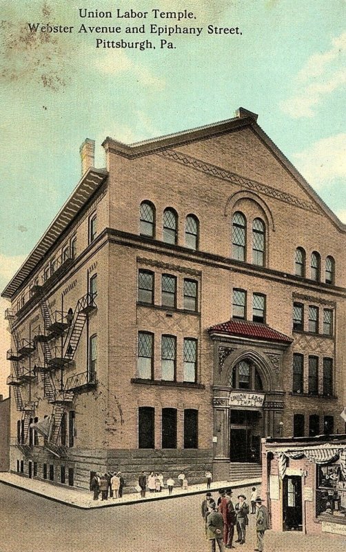 C.1910 Union Labor Temple, Epiphany Street, Pittsburgh, Pa. Postcard P131