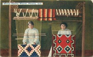 Artist impression Navajo Weaver Phoenix Arizona C-1910 Postcard 20-1382