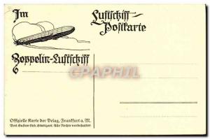 Old Postcard Aviation Airship Zeppelin Blick aud Holnis Flensburger Aussenfohrde