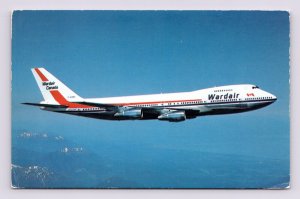 Wardair Boeing 747 CF-DJC Phil Garrett Advertising UNP Chrome Postcard C18