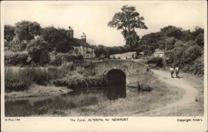 Newport Monmouthshire Alteryn Canal Stone Bridge Frith's RPPC Vintage Postcard