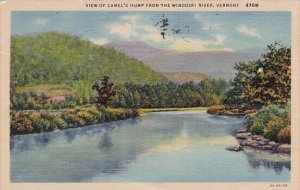 Vermont Winooski River View Of Camel's Hump From The Winooski River 1958