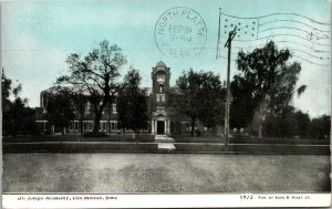 St Joseph Academy Des Moines Iowa colorized Postcard 1910