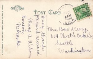 FORT OMAHA NEBRASKA~SCHOOL & BARRACKS~1909 POSTCARD