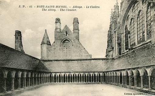 France - Mont Saint Michel, The Abbey, The Cloister