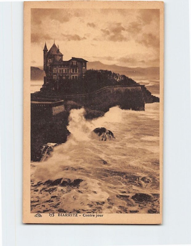 Postcard Contre jour Biarritz France
