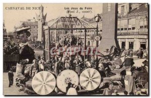 Old Postcard Fete Foraine Nice Carnival The carnival games