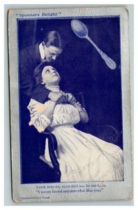 Vintage 1900's J. Thomas Postcard Spooners Delight Romantic Couple