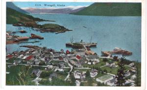 Wrangell AK Aerial View   1910 unused 