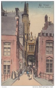 BRUGGE, West Flanders, Belgium, 1900-1910's; De Blinde Ezelstraat