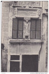 GENOVA, Liguria, Italy, 1900-1910's; Casa De Cristofore Colombo