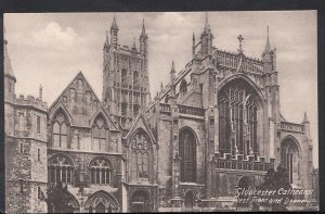 Gloucestershire Postcard - Gloucester Cathedral, West Front & Deanery  RS3064