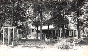 Rhinelander Wisconsin Birchwood Lodge Real Photo Antique Postcard K94899