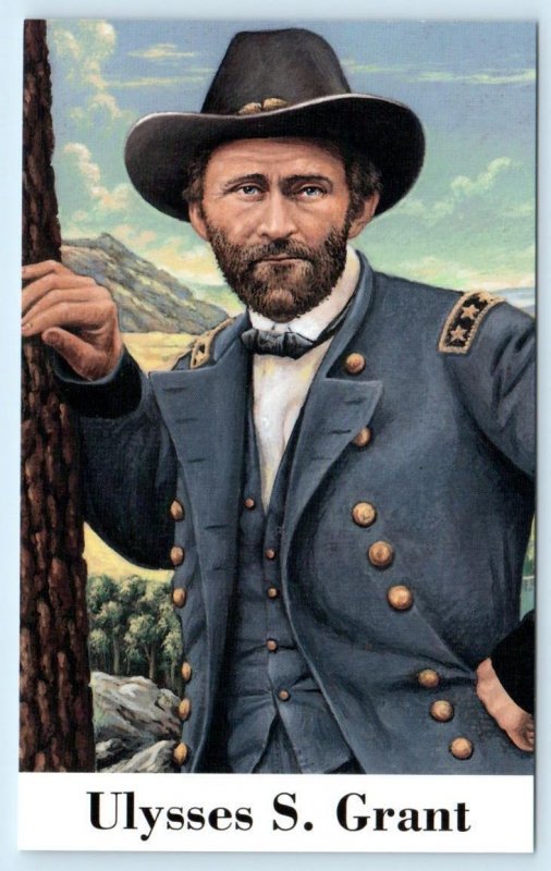 4 Postcards CIVIL WAR 1994 ~ Ulysses S. Grant, Sherman, Hancock, Farragut