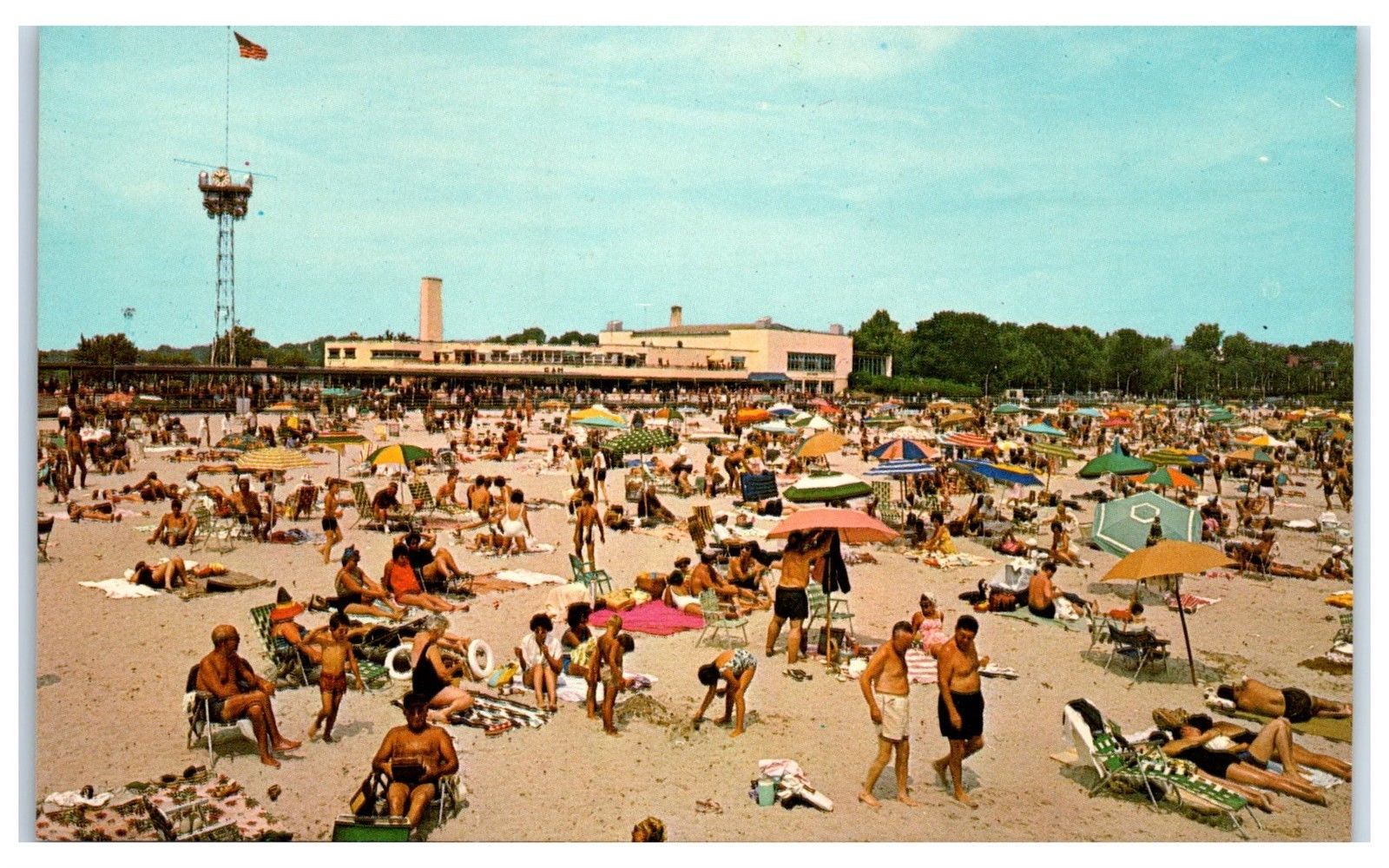 1960s Ocean Beach New London Ct Postcard Hippostcard