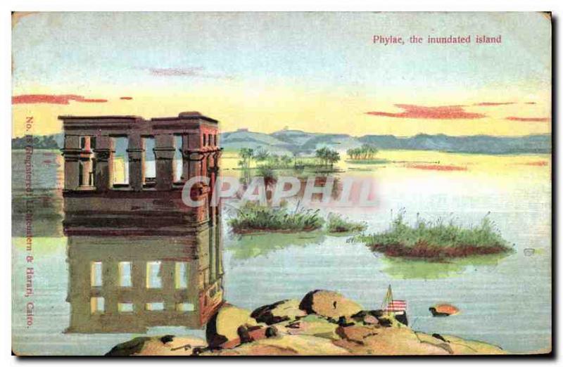 CPA Egypt Egypte Phylae the inundated island