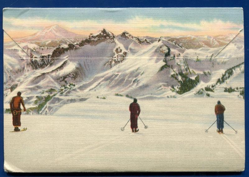Rainier National Park Washington State wa postcard folder