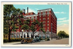 Mason City Iowa IA Postcard Hotel Hanford Building Exterior c1940's Vintage Cars