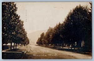 1908 Boston So. Fifth Street Missoula Montana MT RPPC Photo Antique Postcard