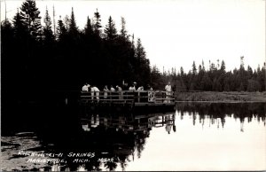 Real Photo Postcard Kitch-Iti-Ki-Pi Springs in Manistique, Michigan~135013