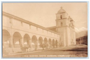 c1910's Old Mission Santa Barbara California CA RPPC Photo Antique Postcard