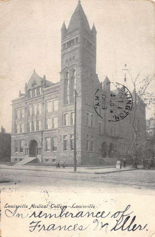 Louisville Kentucky Medical College Street View Antique Postcard K7876281