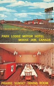 MOOSE JAW, Saskatchwan Canada  PARK LODGE MOTOR HOTEL~Interior ROADSIDE Postcard