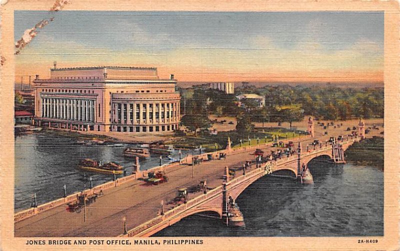 Jones Bridge and Post Office Manila Philippines Unused 