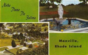 Manville Rhode Island views of Notre Dame De Fatima vintage pc Y14855