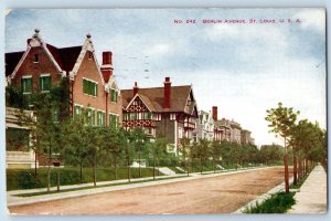St. Louis Missouri Postcard Berlin Avenue Exterior Building 1907 Vintage Antique