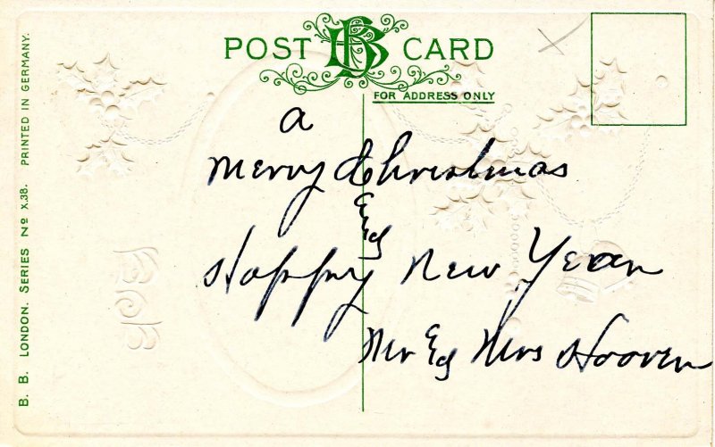 Greeting - Christmas            (embossed, gold)