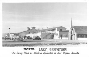 RPPC HOTEL LAST FRONTIER Roadside LAS VEGAS, NV Frashers 1950 Vintage Postcard