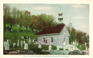 Vintage Postcard 1920's La Vieille Chapelle Ste-Anne De Beaupre Chapel Canada