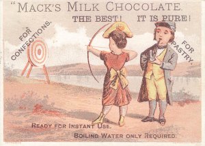 MACK'S MILK MACK'S MILK CHOCOALATE ADVERTISING 6 TRADE CARDS, 3.5 x 2.5