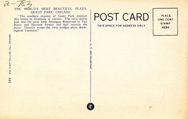 IL - Chicago. Grant Park Plaza