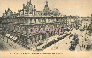 Postcard Old Lyon Place des Cardeliers and Palace Tram Exchange