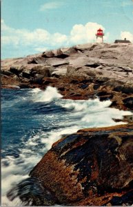 Lighthouses Breakers At Peggy's Cove Nova Scotia Canade 1957