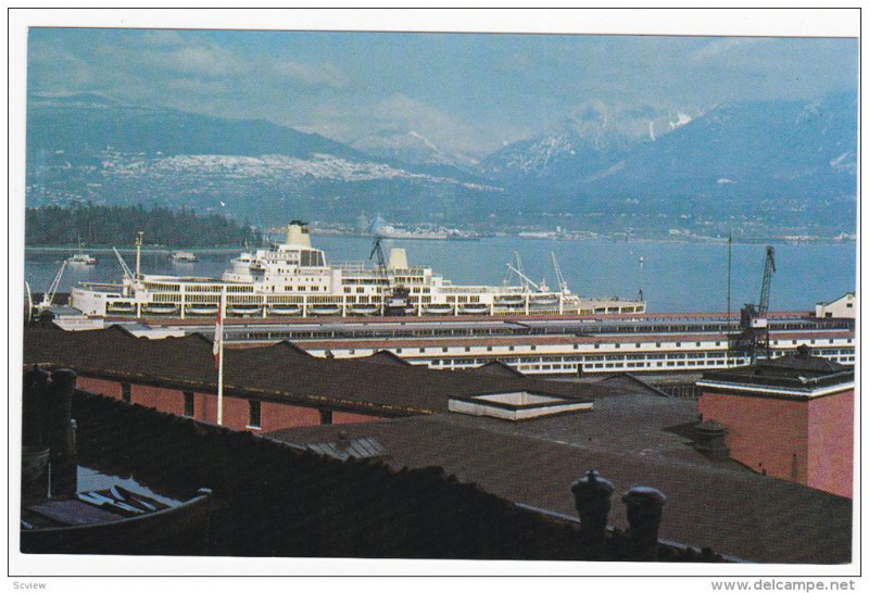 Eaton´s Marine Room, View From the Inside, Ferry on the Background, VANCOUVE...