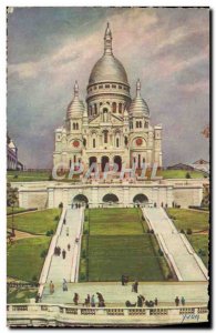 Old Postcard Paris Strolling The Basilica of Sacre Couer and & # monumental 3...