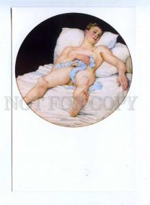 196644 RUSSIA Konstantin Somov The Rest nude man postcard