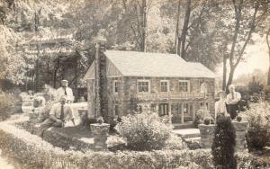 Benton Harbor Michigan~House of David~Model Home~Bearded Men~1940s RPPC 
