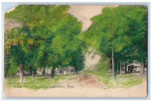 c1905 The Village Street Lanesboro Massachusetts MA Rotograph Antique Postcard