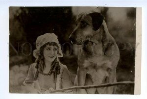 497424 MARY PICKFORD American Silent FILM Actress GREAT DANE Dog PHOTO postcard