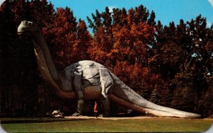 Canada Calgary Brontosaurus In Dinosaur Park Calgary Zoo