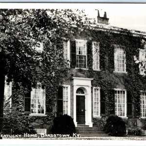 c1940s Bardstown, KY RPPC Old Kentucky Home Real Photo Colonial House Cline A164